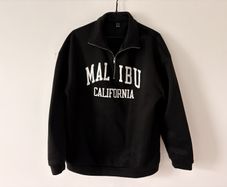 Shein Black Malibu quarter zip sweater Size 38