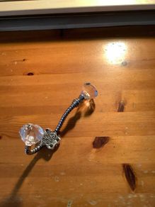 Hook with nice metalwork and acrylic crystals