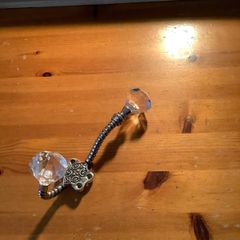 Hook with nice metalwork and acrylic crystals