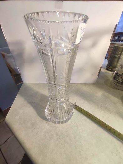 Lovely Bohemian Crystal Vase.