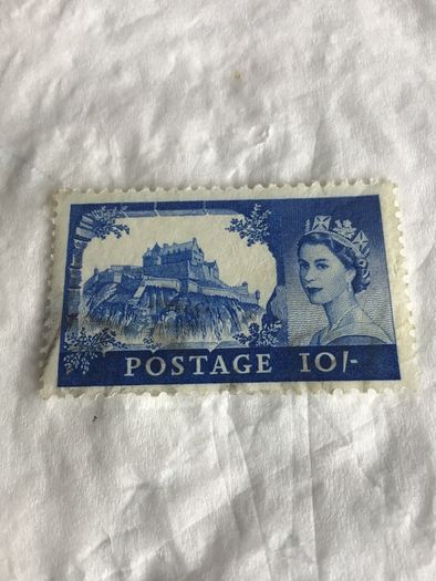 Old Queen Elizabeth II stamp