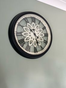 Black and cream clock