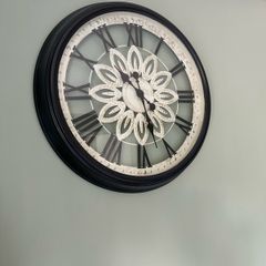 Black and cream clock