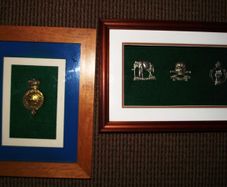 Framed Military Cap Badges