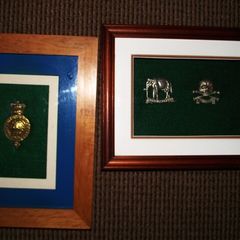 Framed Military Cap Badges