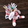 Handmade Crochet Bunny Basket Easter Gift Organizer No Contents Image 2
