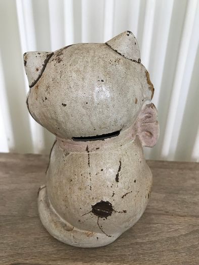 Hubley Cast Iron Kitten Vintage Bank Money Box