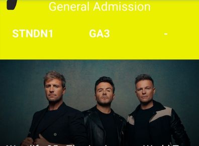 Westlife Ticket - Wednesday 23rd September