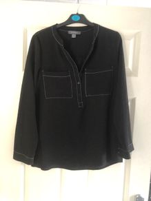 Black casual work blouse