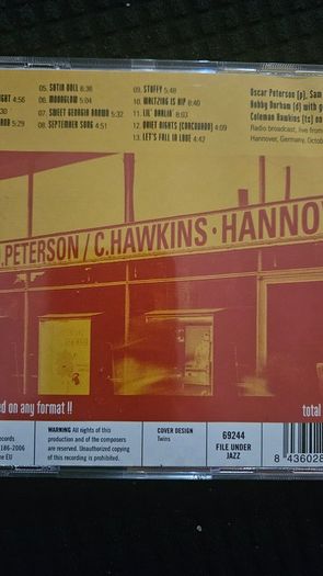 The Oscar Peterson Trio meets Coleman Hawkins - Live In Honnover 1967.