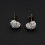Sterling Silver CZ Heart Stud Earrings Image 10