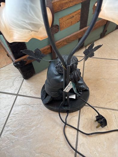 Bronze effect lovers table lamp