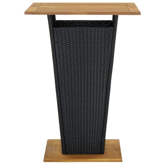 5 Piece Garden Bar Set Black