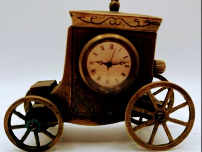 Antique bronze clock