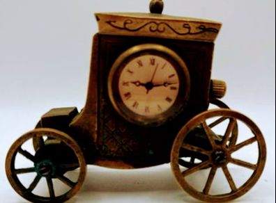 Antique bronze clock
