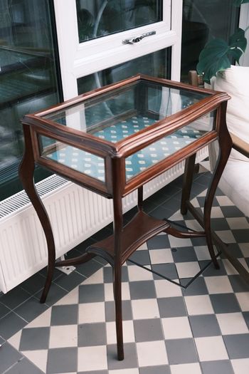 Vintage French Rococo Style Bijouterie / Glazed Vitrine Table