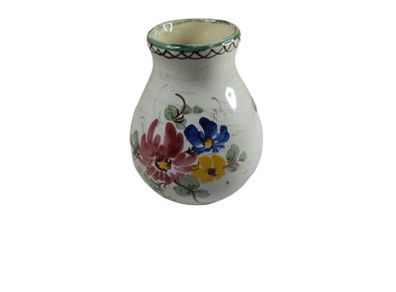 Vintage Handbemalt Porcelain Vase German 4 Inches Flowers Antique Collectable