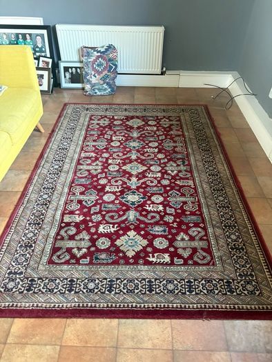 Large Vivaldi Red Traditional Rug (160x230cm) - Made in Belgium / Clerys