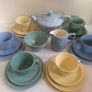 Beautiful 21 Piece (including Teapot) "Harlequin" Collection of Woodsware Utilityware in the Three Colourways, Beryl, Jasmine and Iris Image 3