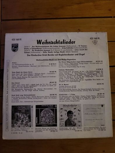 Weihnachtslieder 7 inch EP on Philips 423 168 PE