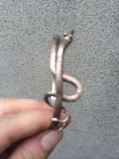 Silver snake bangle very old