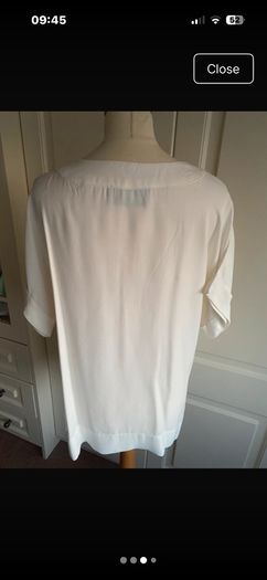 Paul Costello ivory viscose top size 12