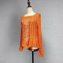 Designer Distressed Knit Sweater Size M Image 3