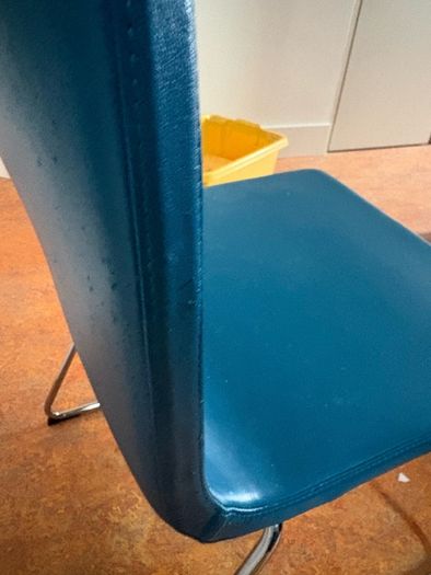 Ikea Blue Leather Chair
