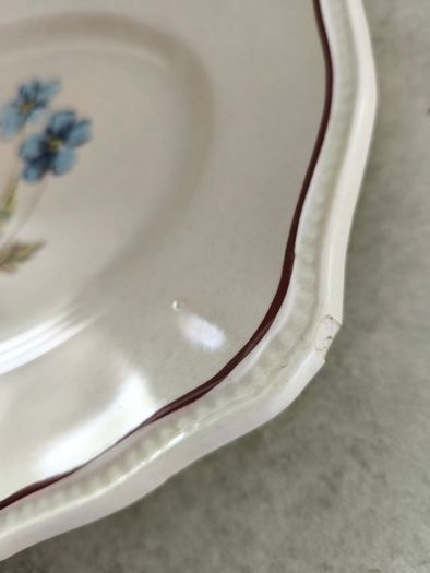 Kensington Staffordshire England Ironstone Hyde Park Platter as hanging plate is some chips at the edges