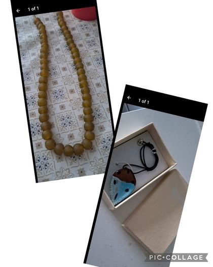 jewellery chain and Beads African Gold Recycled Glass