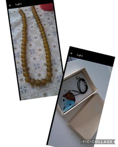 jewellery chain and Beads African Gold Recycled Glass