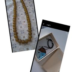 jewellery chain and Beads African Gold Recycled Glass