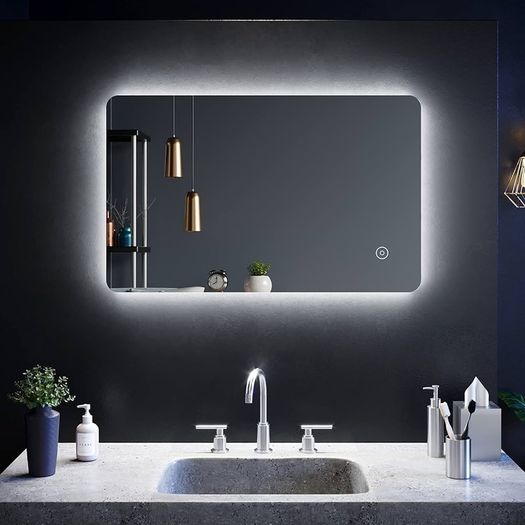NEW SALE | 800 x 500mm Backlit LED Illuminated Bathroom Mirror with Light Sensor + Demister