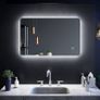 FREE EXPRESS SHIPPING 800 x 500mm Backlit LED Illuminated Bathroom Mirror with Light Sensor + Demister Image 2