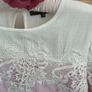short sleeve pink & white top uk size 8 rant & rave brand Image 10