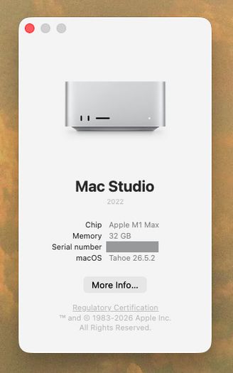 Apple Mac Studio M1 Max - 32GB RAM / 512GB SSD (Mint + Original Box)