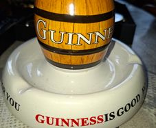 Beautiful Ceramic Guinness Barrel Ashtray Ideal Prop for Display, Stage, movies, Plays or Photos
