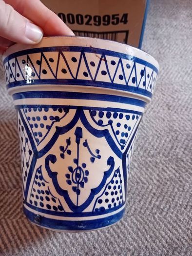glazed terracotta wall planter