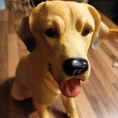 Vintage hard plastic resin type dog