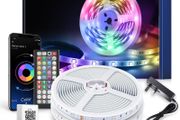 30M LED Strip Lights, Ultra Long Bluetooth RGB Light Strips with Remote &amp; App Control, Colour Changing Tape Lights, Music Sync Dimmable Lighting for Bedroom, Living Room, Gaming Room &amp; Christmas Decor [Energy Class A]