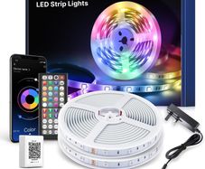 30M LED Strip Lights, Ultra Long Bluetooth RGB Light Strips with Remote & App Control, Colour Changing Tape Lights, Music Sync Dimmable Lighting for Bedroom, Living Room, Gaming Room & Christmas Decor [Energy Class A]