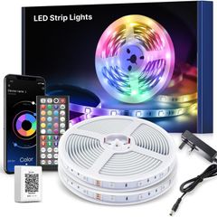 30M LED Strip Lights, Ultra Long Bluetooth RGB Light Strips with Remote & App Control, Colour Changing Tape Lights, Music Sync Dimmable Lighting for Bedroom, Living Room, Gaming Room & Christmas Decor [Energy Class A]