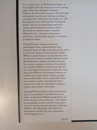 Tennessee Williams - Mad Pilgrimage of the Flesh by John Lahr