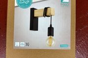 Eglo 32917 Townshend 1 Light Wall Light In Brown And Black