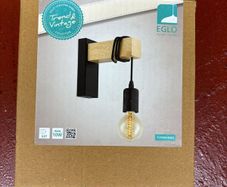 Eglo 32917 Townshend 1 Light Wall Light In Brown And Black