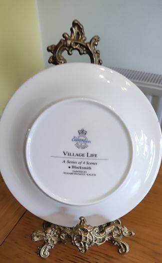 Village Life Edwardian Fine China Plate Village Life A Series of 4 Scenes Washing Day Painted by Elisabeth Paetz-Kalich Collectors Plate