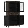 Highboard Black 90x40x180 cm Solid Mango Wood Image 6