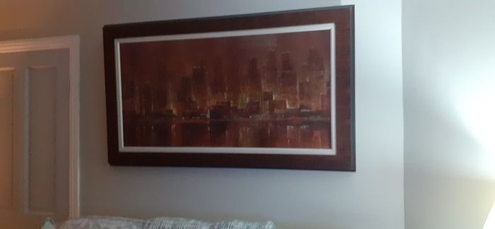 Beautiful  picture in lovely frame  141cm x82cm          Very heavy