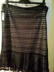 Black lacy overlay skirt 18 new with tags
