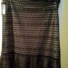 Black lacy overlay skirt 18 new with tags